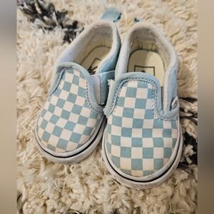 Vans, Toddler Size 4, Checkered Blue